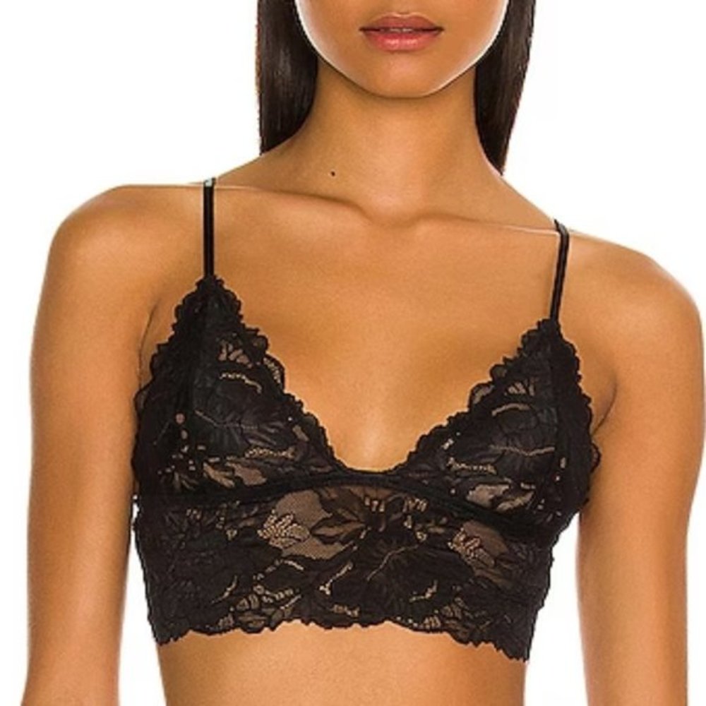 Sold! Free People 2pk Everyday Lace Longline Bralette Black S‎ - Picture 6 of 14